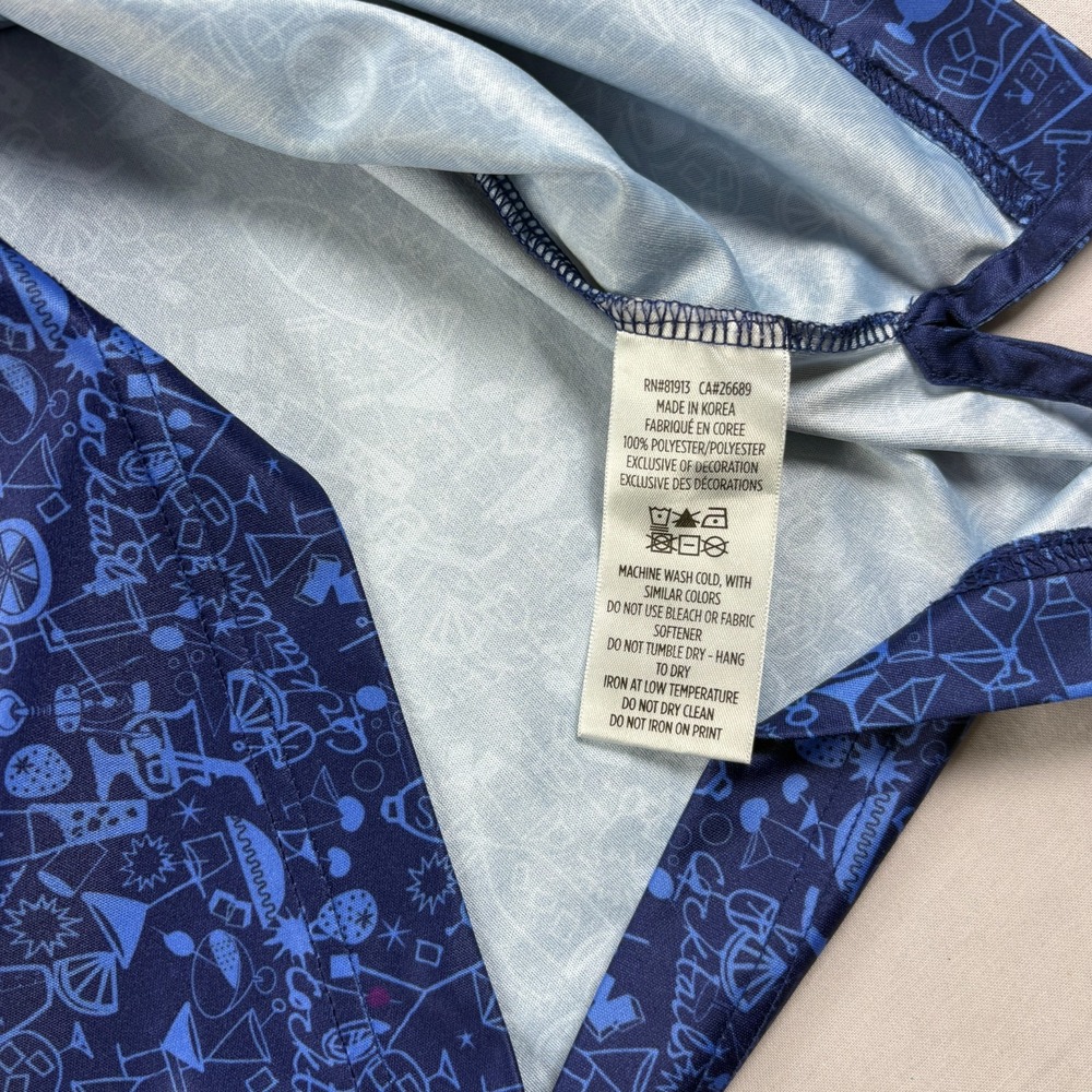 Robert Graham Shirt Men Large Blue Golf Polo Martini Graphic Performance Stretch - Picture 7 of 10